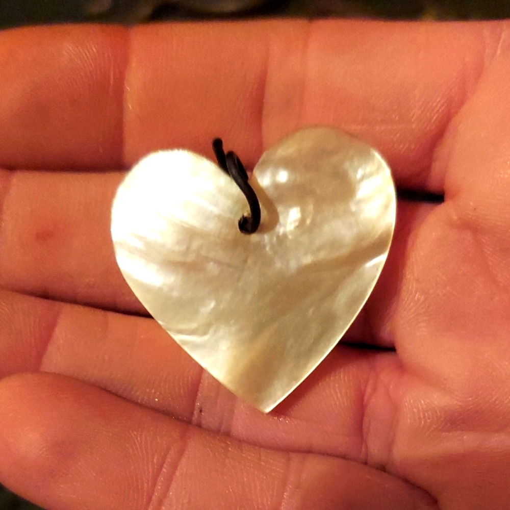 Monster Mother Of Pearl Heart Pendant